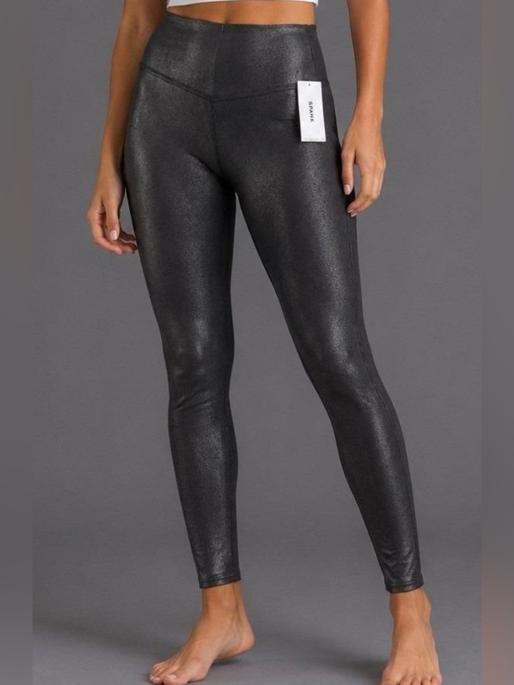 SPANX Black Faux Leather Leggings